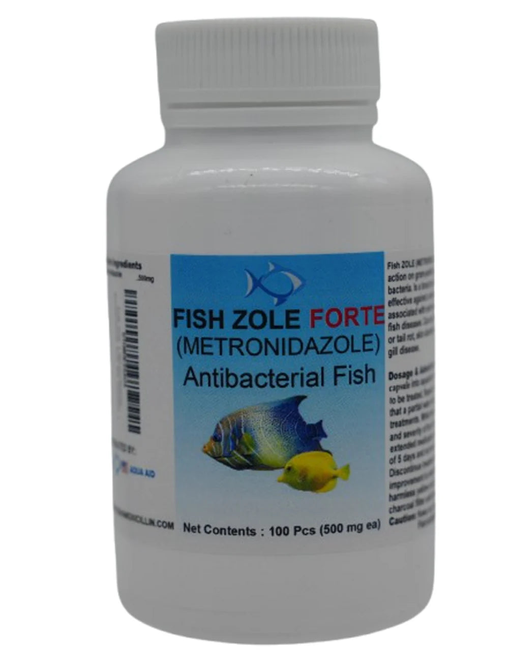 Aqua Zole – 500 mg Tablets (60 Count) for Aquarium Use