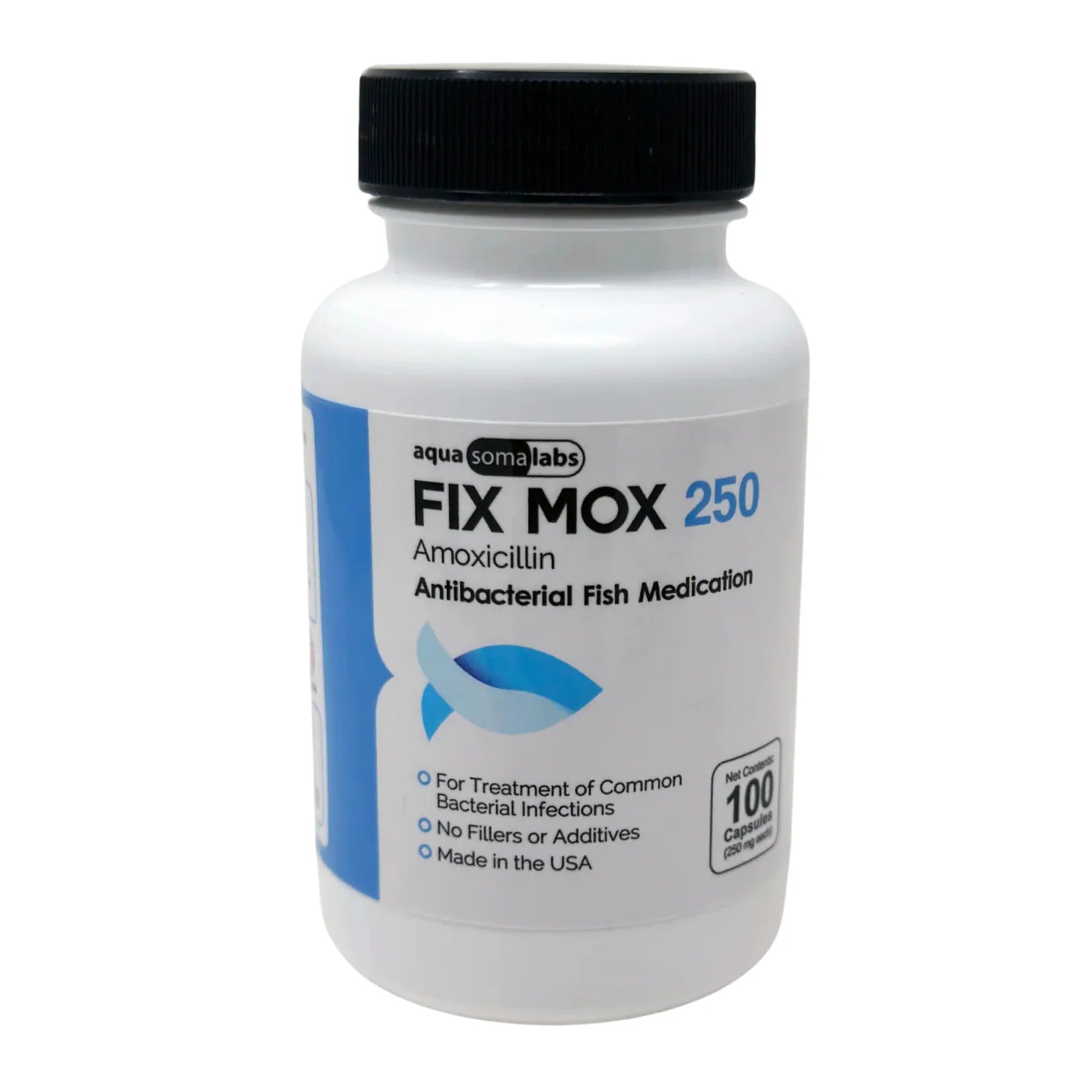 Aqua Mox Aquarium Fish Bacterial Treatment – Water Care Capsules 250 mg (100 Count)
