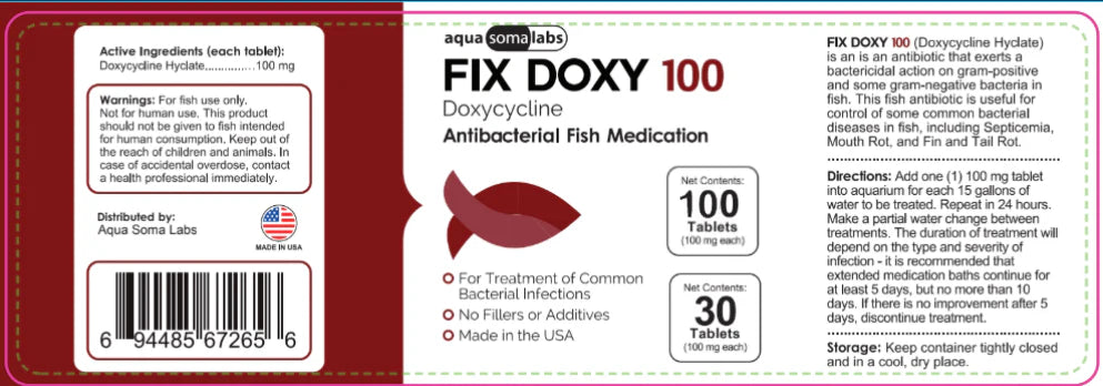 Aqua Dox Aquarium Support – 100 mg Tablets (30 Count)